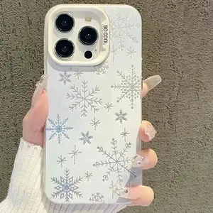 Snowflake Pattern Phone Case, Anti-drop Cellphone Protective Case, Total Protective Shockproof Mobile Phone Cover for iPhone