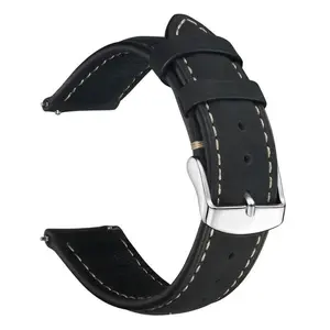 Vintage Crazy Horse Cowhide Leather Strap Unisex Genuine Leather Watch Strap Simple Design