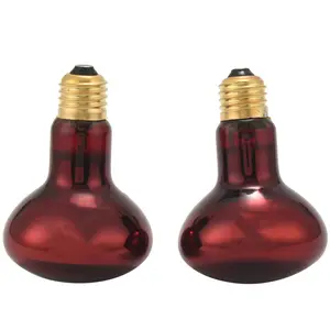 100W 2 Pack Infrared Heat Lamp Bulb Red Light Heat Bulbs for Pet Lizards Bearded Dragons Chameleons Snakes Reptiles & Amphibians 220V