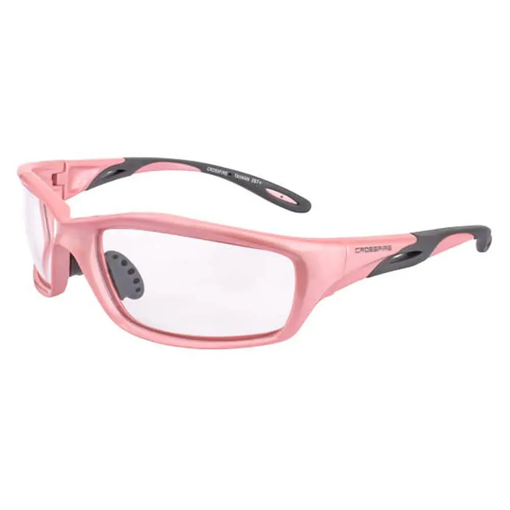 Crossfire Infinity Safety Glasses Pearl Pink with Clear Lenses