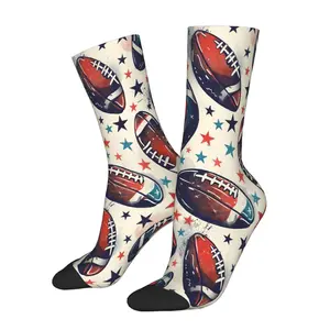Unisex Soccer Stretch Mid-Calf Soccer Socks, Comfortable, Breathable Casual Athletic Socks