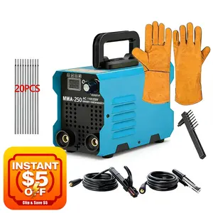 INSTANT $5 OFF 250Amp MINI Portable Welding Machine, Stick Welder, AC 110V smart conversion, LED Display Digital Welder, Portable MMA Arc Welder