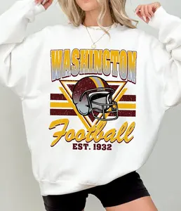 Washington Football Vintage Style Sweatshirt, Washington Crewneck Commander Shirt, Washington Fan Gift, Sunday Football Shirt, Game Day
