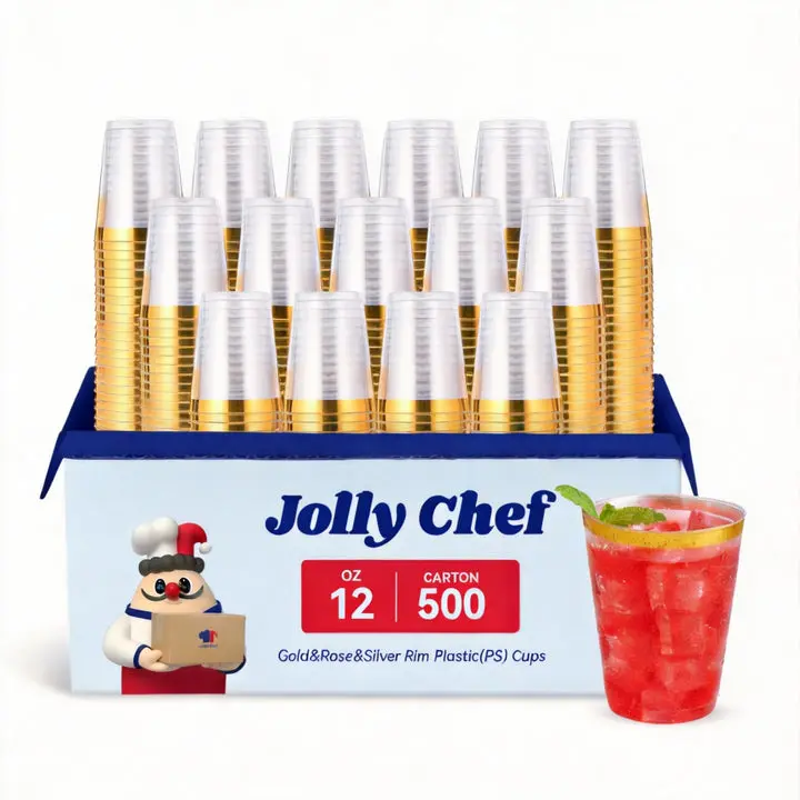 12oz Bulk Beer Cups | Disposable Tumblers for Iced Tea, Smoothies, Bubble Boba Tea | Durable Polystyrene | Restaurant Supply mexican