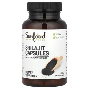 Sunfood Shilajit, 500 mg, 90 Capsules
