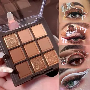 9 Color Eyeshadow Palette Rose Gold Matte and Shimmer Shades Long Lasting High Pigment Natural Cosmetic Makeup Suitable for Beginners Waterproof