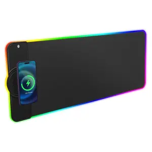 RGB Gaming Mouse Pad, 15W Wireless Charging Mouse Pad, LED Extra Large Mouse Mat, Computer Keyboard Mat, Fast Charging Desk Mat for Gaming, Made for Gaming
