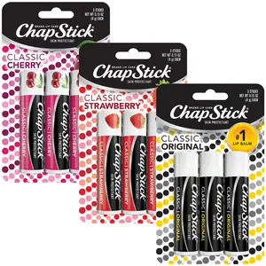 ChapStick Lip Balm Classics (3 Flavors, 9 Sticks), Stocking Stuffer