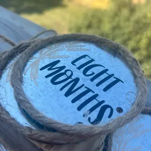 Monthly Milestone tiles-baby milestone-12months-metal round milestone tiles