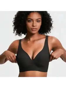 Women's Jelly Wireless Bra - Full Coverage Seamless Comfort Bralette, Jelly Up Full Coverage Bra,Minimizer Bra For Women,Comfort Seamless Bra,Lightly Lined Comfort Bra strapless ,Plus size bra,bra summervibes push bungee