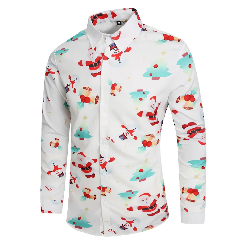 xmas dress shirts YUHGODO Mens Fun Kitten Cat Graphic Button Down Long Sleeve Shirt Ugly Christmas Party Vacation Shirt, Adult Unisex, Size: 3XL ugly christmas t shirts for women Hi-Tie Black and Green Christmas