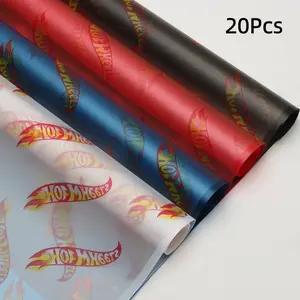 20PCS Wind and Fire Wheel Flower Bouquet Packaging Paper Mist Face OPP Border Bouquet Flower DIY Gift Floral Flower Packaging Paper