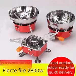 1PC Portable Mini Outdoor Gas Square Stove, Foldable Small Square Stove, Portable Camping Stove, Foldable Design, Suitable For Outdoor Exploration, Hiking, And Picnicking (Gas Canister Not Included)