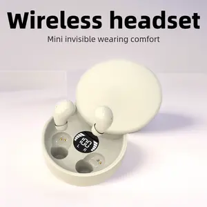 MSHUKCOE Invisible Sleep Earbuds for Side Sleepers, Mini Bluetooth Headset with Charging Case, 24H Playtime, Clear Calls, Noise Block, Wireless Audio for Android & iOS