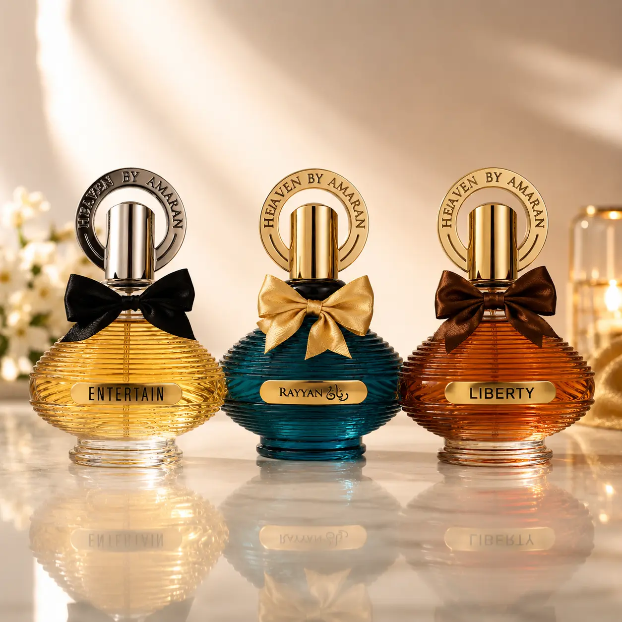Heaven by Amaran Collection – Luxury Eau de Parfum for Women  Collection Includes: Entertain • Liberty • Rayyan