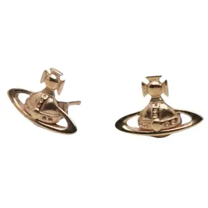 Pre-owned vivienne westwood 1 Small Leather Goods stud earrings, gold plated OK