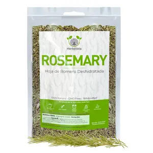 Herbalista Hojas de romero enteras de primera calidad, 3 onzas (3.00 oz) - Hoja de Romero Deshidratada - Aromáticas y totalmente naturales - Perfecto para carnes, pescado, aceites infundidos, salsas y