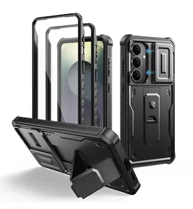 Dexnor for Samsung Galaxy S26+ Plus Case with Upgraded Slide Camera Cover & 2 Front Frames & Built-in Screen Protector & Kickstand, Heavy-Duty Rugged Case Full-Body Protective Cover(2026)