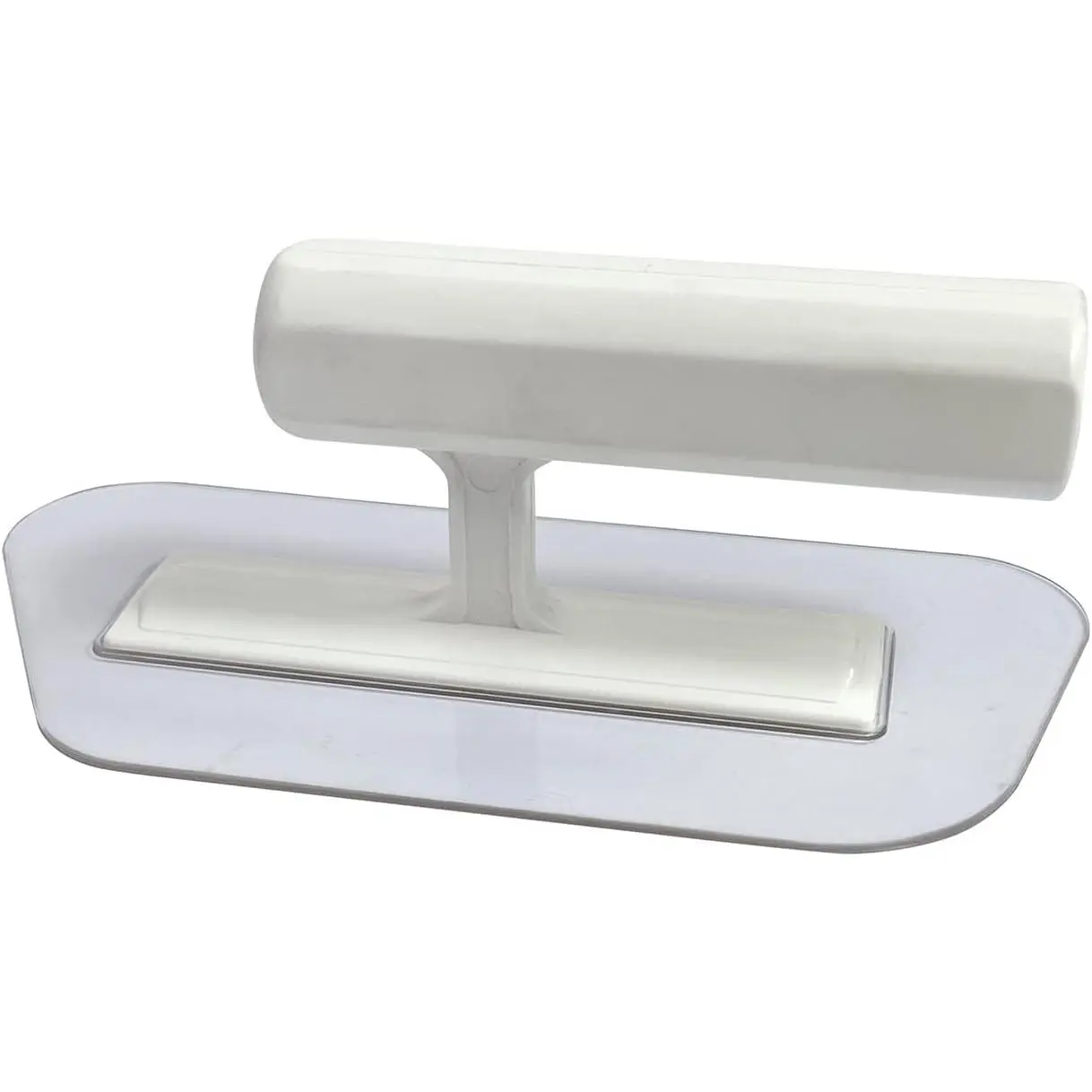 Polygon Plastic Trowel with White Comfortable Grip Handle, Includes 3.4" x 7'' Plastic Finishing Trowels, Lightweight Mounting, Round End, Suitable for Scrape,Plastering and  Walls(D1159)