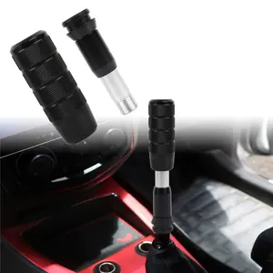 Brand New Universal Black Aluminum Automatic Gear Stick Shift Knob Shifter Lever Head