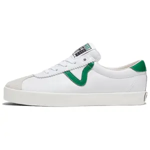 Vans Premium Low-Top Casual Sneakers for Men and Women in White and Green Verifiable, with credentials and supporting global authentication