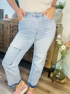 Hobo Hippy Cropped Risen Jean