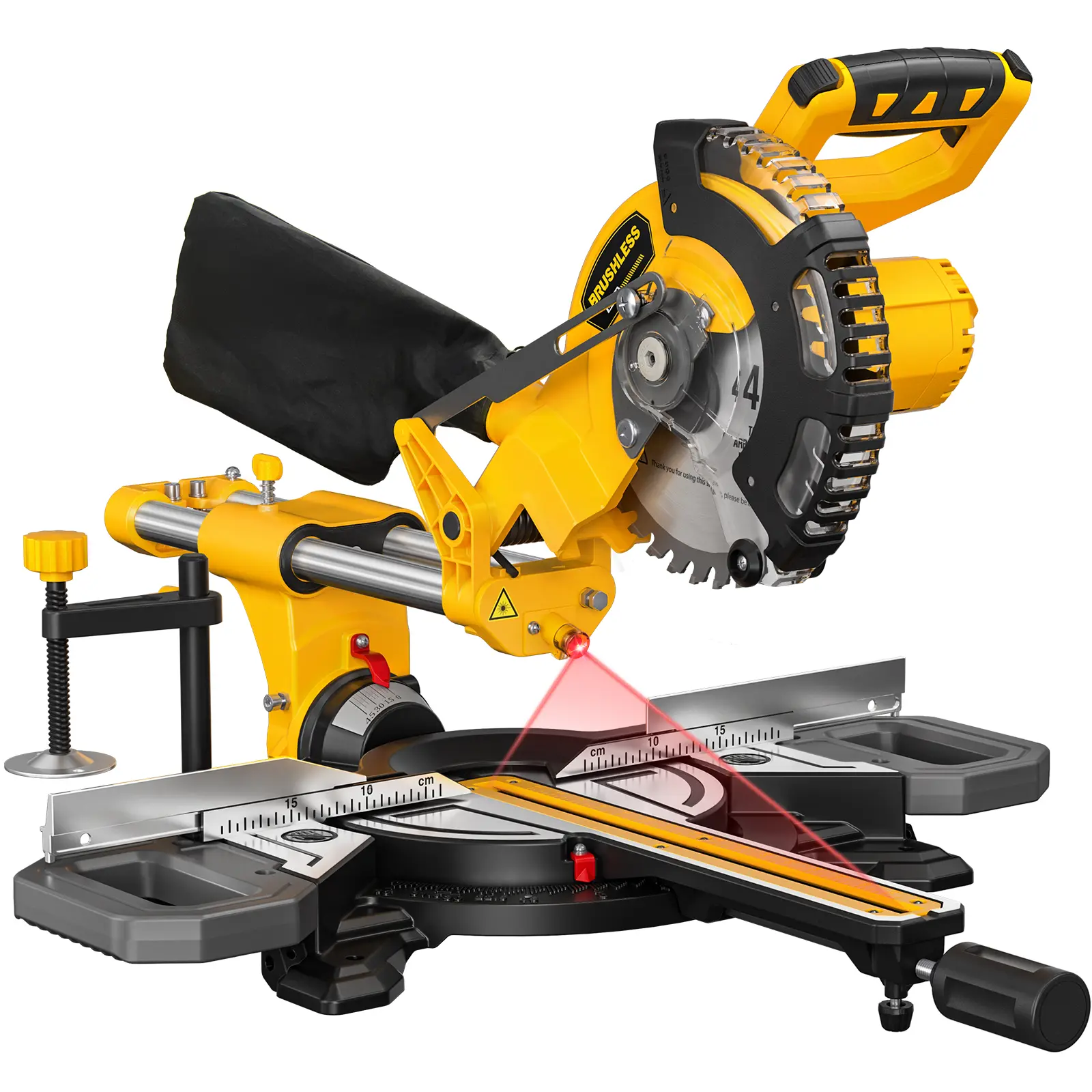 #summerfinds DOVAMAN 8in Cordless Sliding Miter Saw , battery and charger not included,Brushless Motor + Laser Guide ,8-1/4" Compact Wood Cutting Tool,Cordless Miter Saw Compatible with DEWALT 20V MAX Battery |,45° Bevel & Laser Guide
