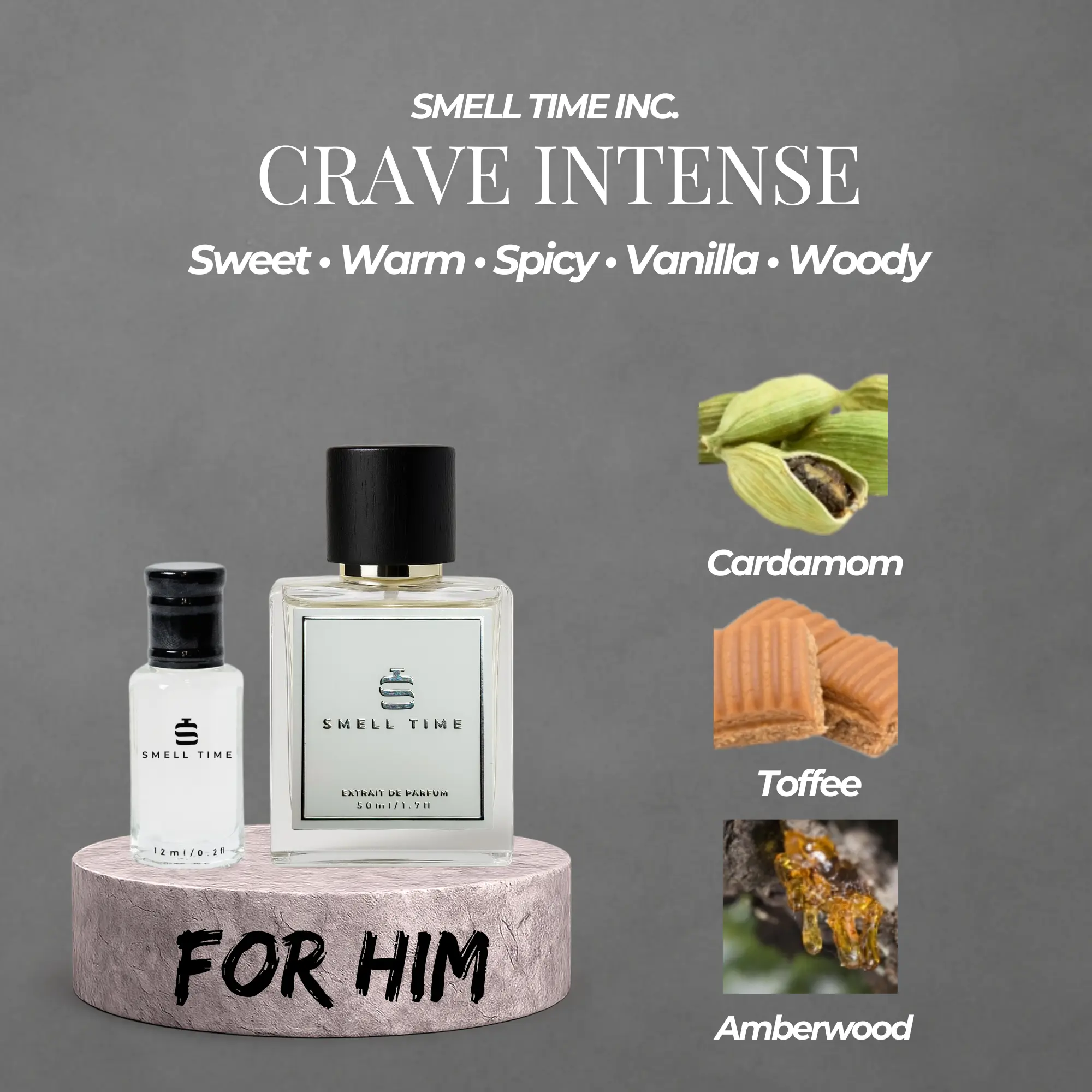 Crave Intense – Sweet Spicy Vanilla Extrait de Parfum | Bold & Long-Lasting Men’s Night Fragrance
