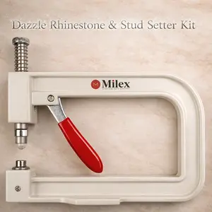 Milex Insta Dazzle Rhinestone & Stud Setter Kit, 1200Pcs, No Heat Bedazzler