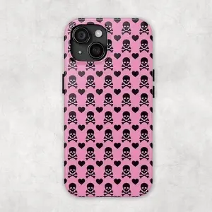 Blue Skully |     Skull N Crossbones Goth Aesthetic Tough Phone Case |   Phone Case Suitable for IPhone