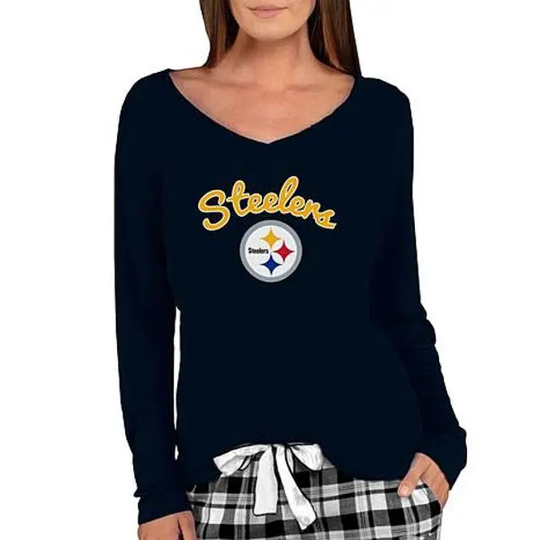 Football Fan Shop Officially Licensed NFL Ladies Marathon Long-Sleeve Top - Steelers