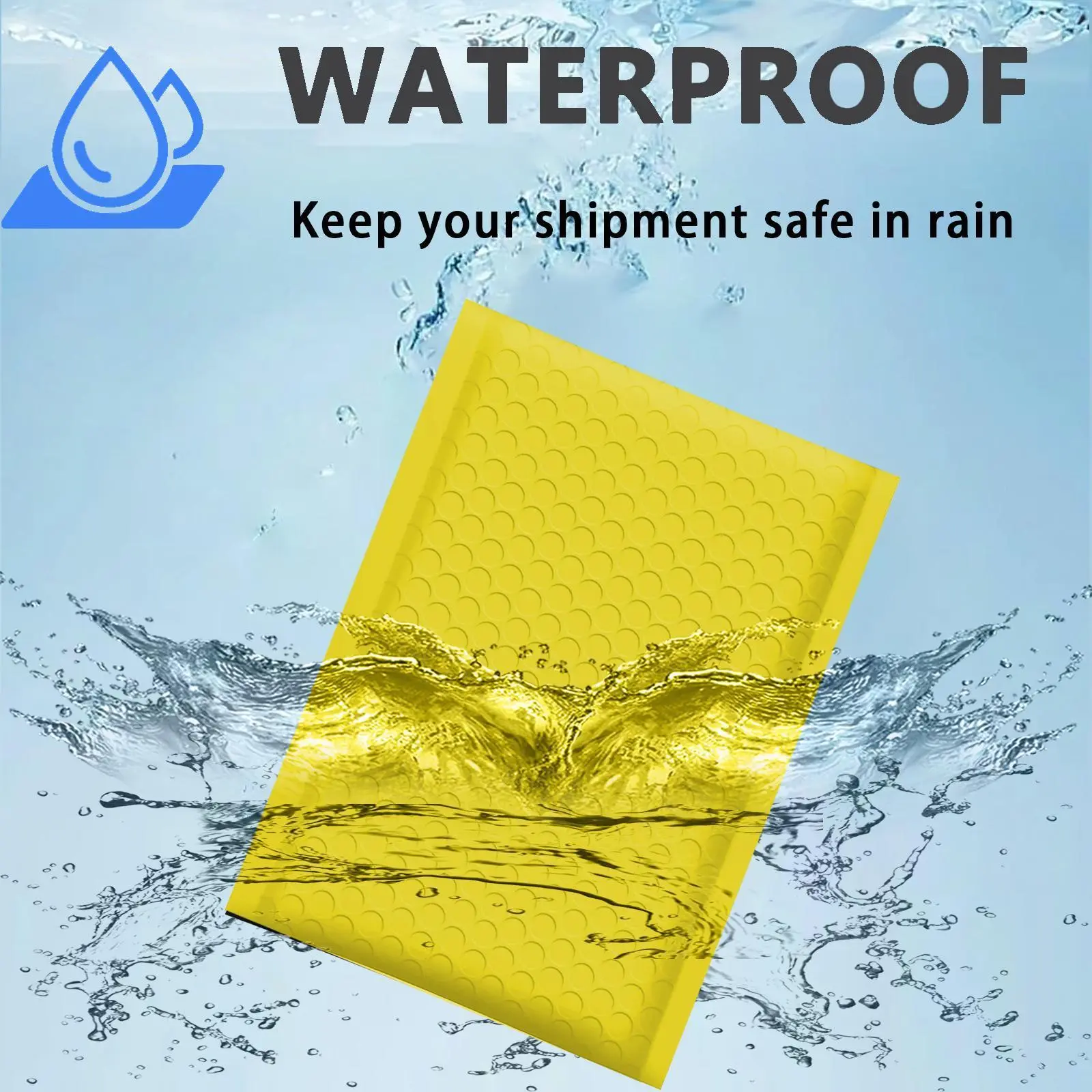 #000 4x8 inch (4" x 7") Poly Bubble Mailer Self-Seal Envelopes Padded Shipping Bag Padded, Yellow, 10,25,50,100,200,500,1000,2000 Pieces