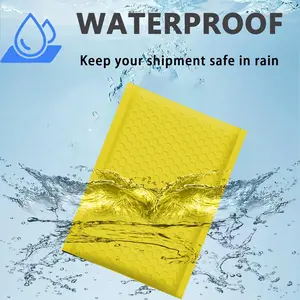 #000 4x8 inch (4" x 7") Poly Bubble Mailer Self-Seal Envelopes Padded Shipping Bag Padded, Yellow, 10,25,50,100,200,500,1000,2000 Pieces