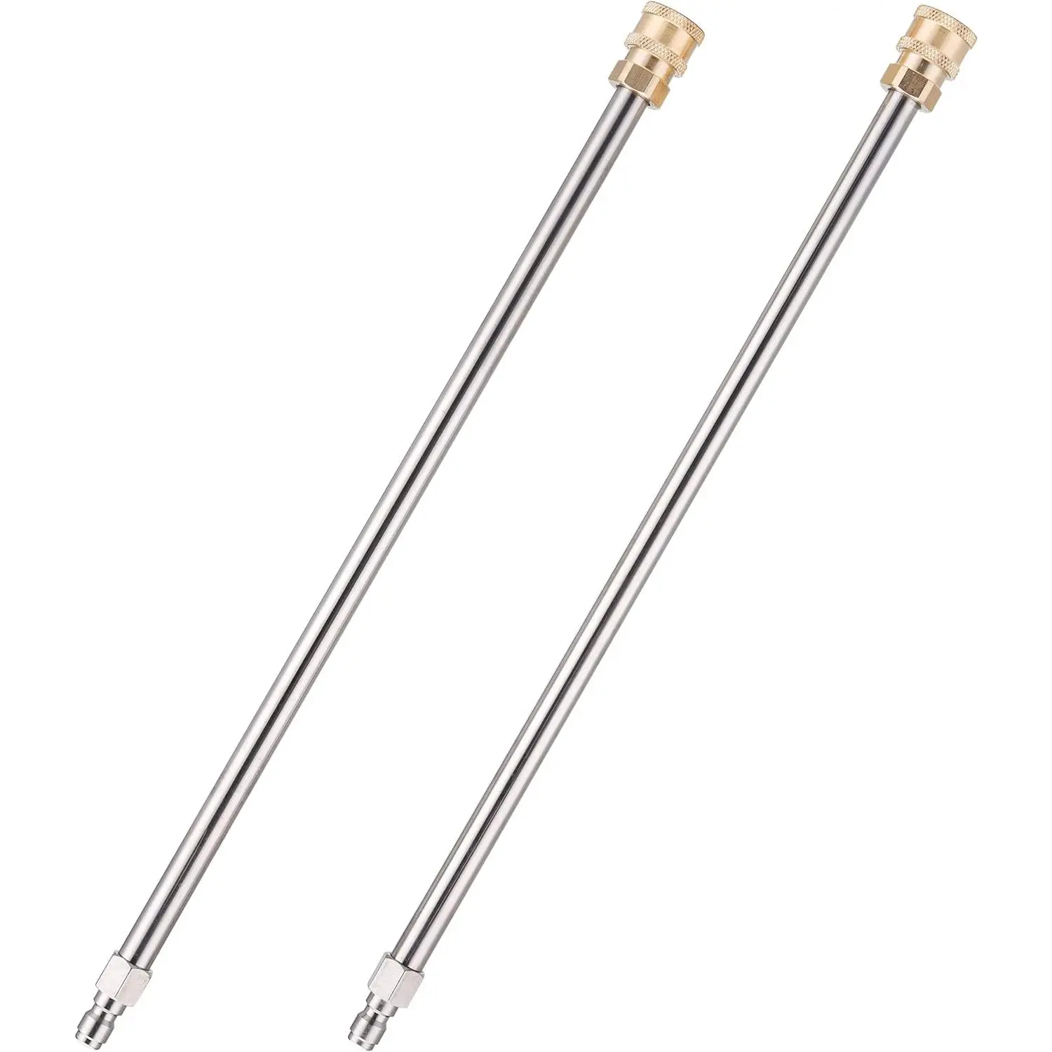 Power Washer Extension Wand, 17 Inch Stainless Steel  Washer Lance with 1/4 Inch Quick Connect, 2 Pack