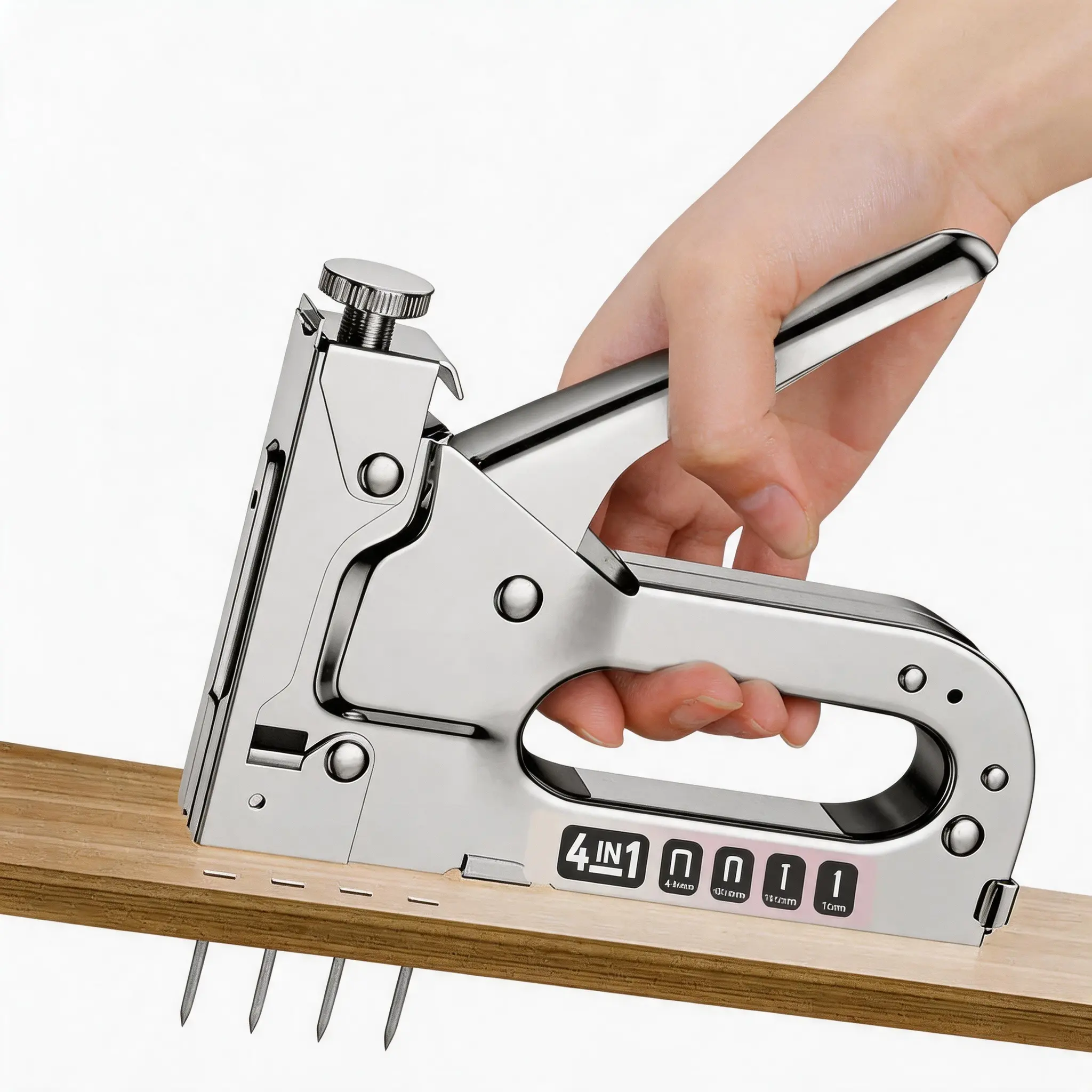 Extra Heavy Duty Upholstery Staple Gun (1 Count) with 800pcs Staples, Heavy Duty Gear Metal Nail Gun, Multifunctional DIY Power Tool for Carpentry, Furniture Repairs
