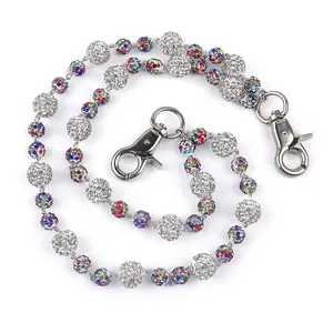 Sparkly Ceramic Beads Wallet Chain - 10mm Shiny Bohemian Purse Jean Pants Chains for Men Women Fashion Accessories