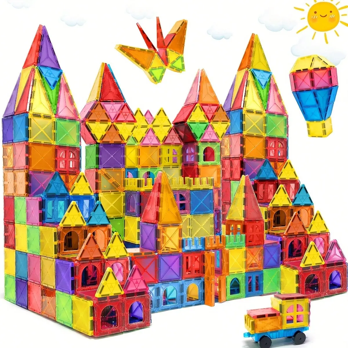 Magnetic Building Blocks Toy Set, Creative Building Blocks, Building Block Sets, 40/64/100pcs Small Size Magnetic Bricks, Stacking Construction & Puzzle Toys, Ideal Birthday Gift for Kids over 3 Years, Building Kit