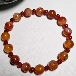 Carnelian Unisex Stretch Crystal Healing Bracelet.
