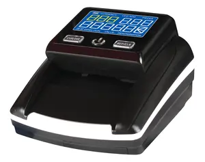 Portable Counterfeit Bill Detector Machine, Automatic 4-Way Direction USD & Euro Value Counting, Swift Counterfeit Money Detector UV/IR/MG for Small Businesses