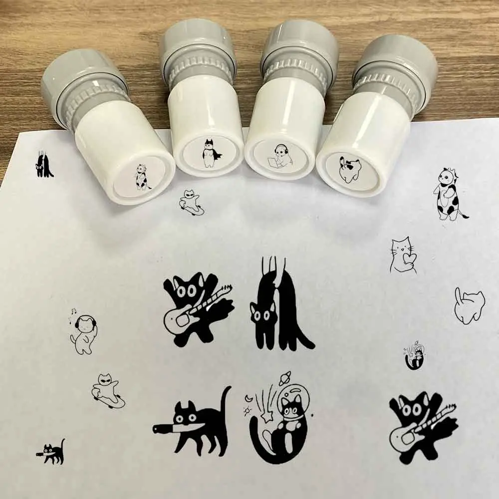 Cat Stamp Teacher Encouragement Student Recognition Postage Seal, Fun Emoji Motivational Reward for Classroom Active Learning, Classroom Engagement, Classroom Activities, Participation, Whimsical Ink Self-Inking Stamps