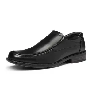 Bruno Marc Men's Leather Lined Slip-On Square Toe Dress Loafers