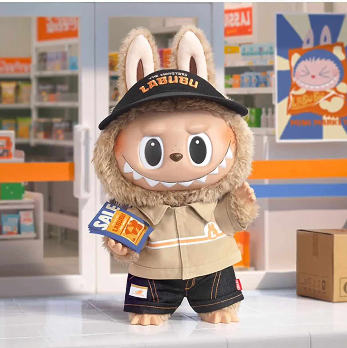 (Cat107)The Naughty Cashier big labubu doll