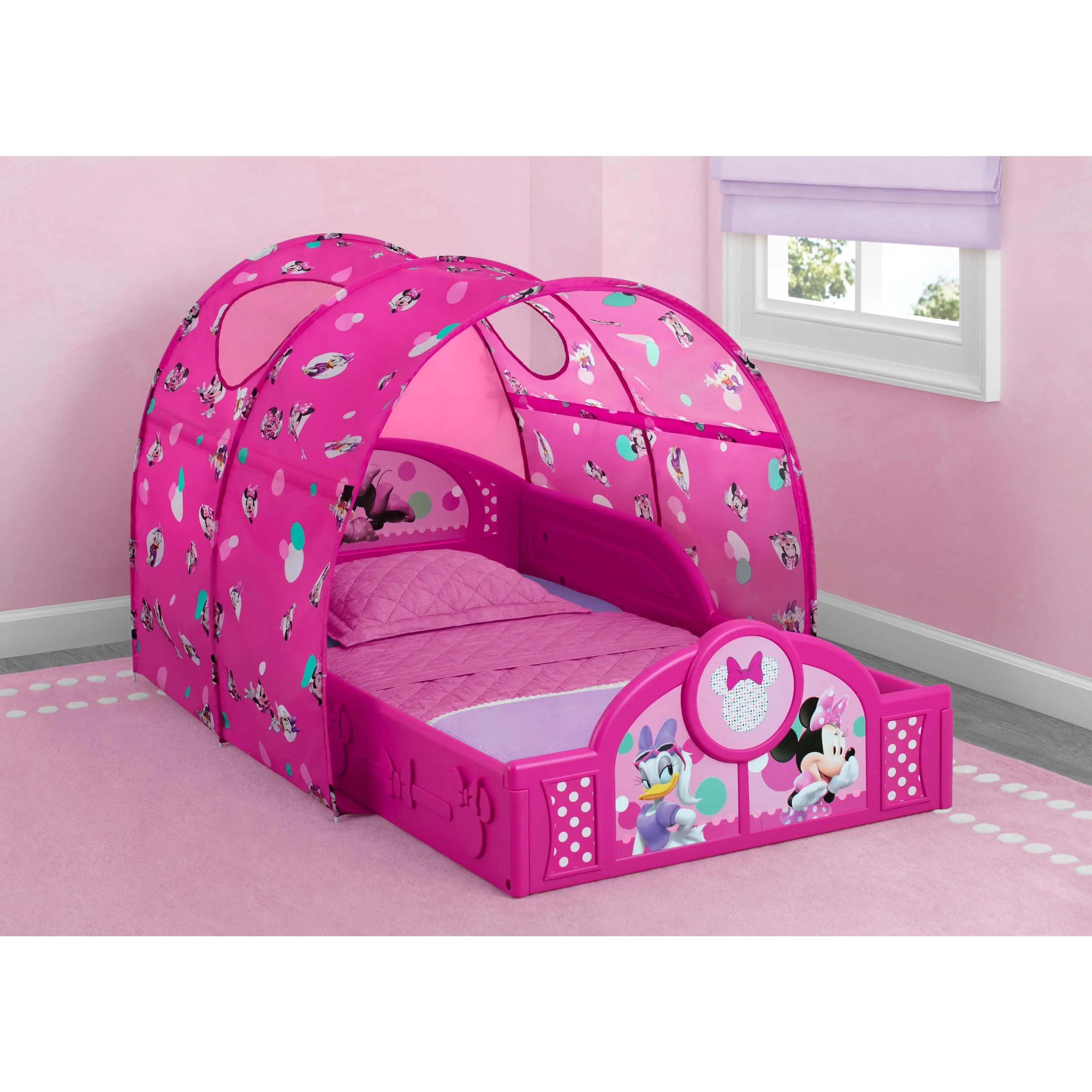 Minnie Mouse Plastic Sleep and Play Toddler Bed with Canopy