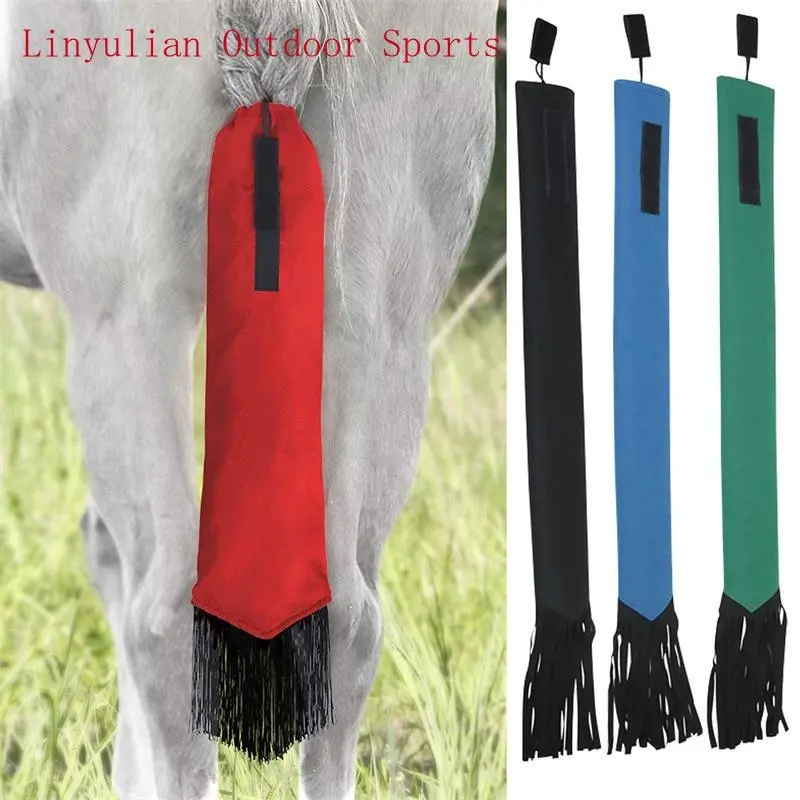 Equestrian Ponytail Holder, 4 Pack Solid Anti-Dirt Protective Wrap for Horse Riding and Outdoor Leisure Use, Hair Wrap