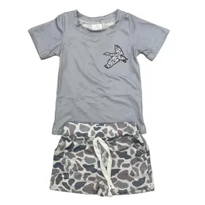 Boy Mallard Shorts Set Camo Summer Outfit Boy Summer Clothing Set