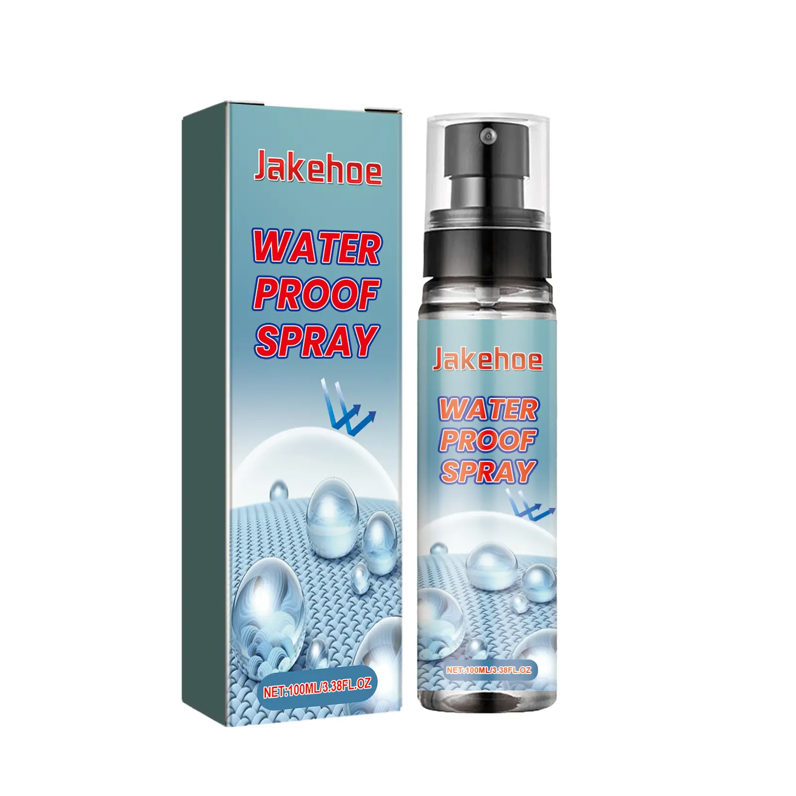 Jakehoe Carbon-Based Waterproof Repellent Spray - Household Cleaner for Hardshell Clothes, Footwear with Snowproof Protection, Decontamination