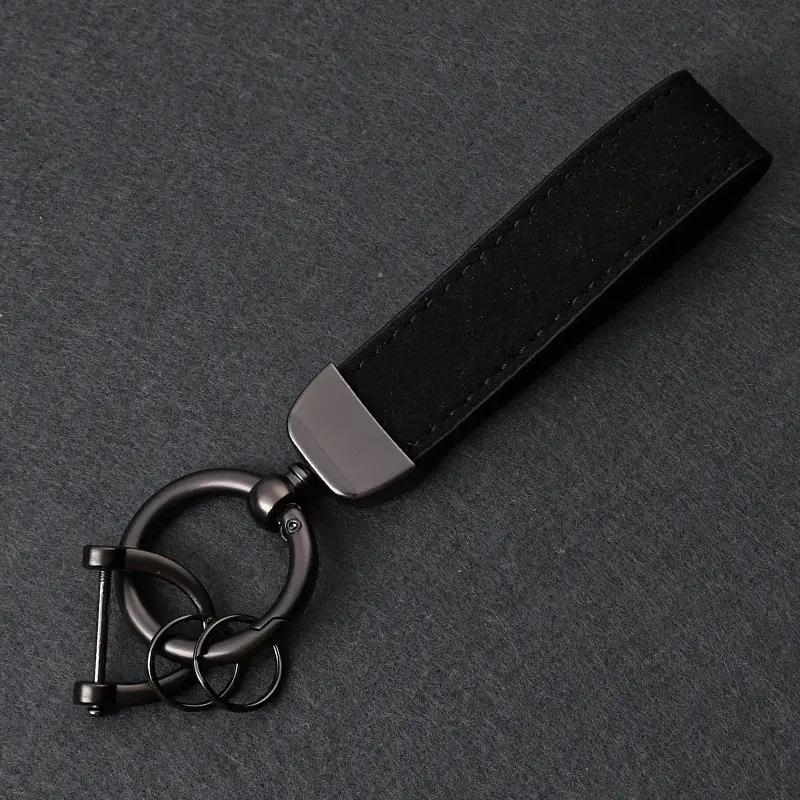 Exquisite High-grade Handle Rope, Cowhide Simple Key Chain Pendant Personality Car Chain Ring Men and Women Lovers Pendant