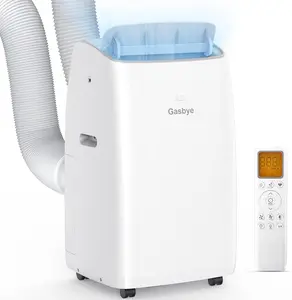 Gasbye Dual Hose Portable Air Conditioner, [2026 Upgraded] Full DC Inverter Compressor, Energy-Saving 13.6 CEER, Low Noise (45dB), Cools Room up to 500 Sq.Ft., Backlit Remote Control, 14,000BTU / 15000BTU