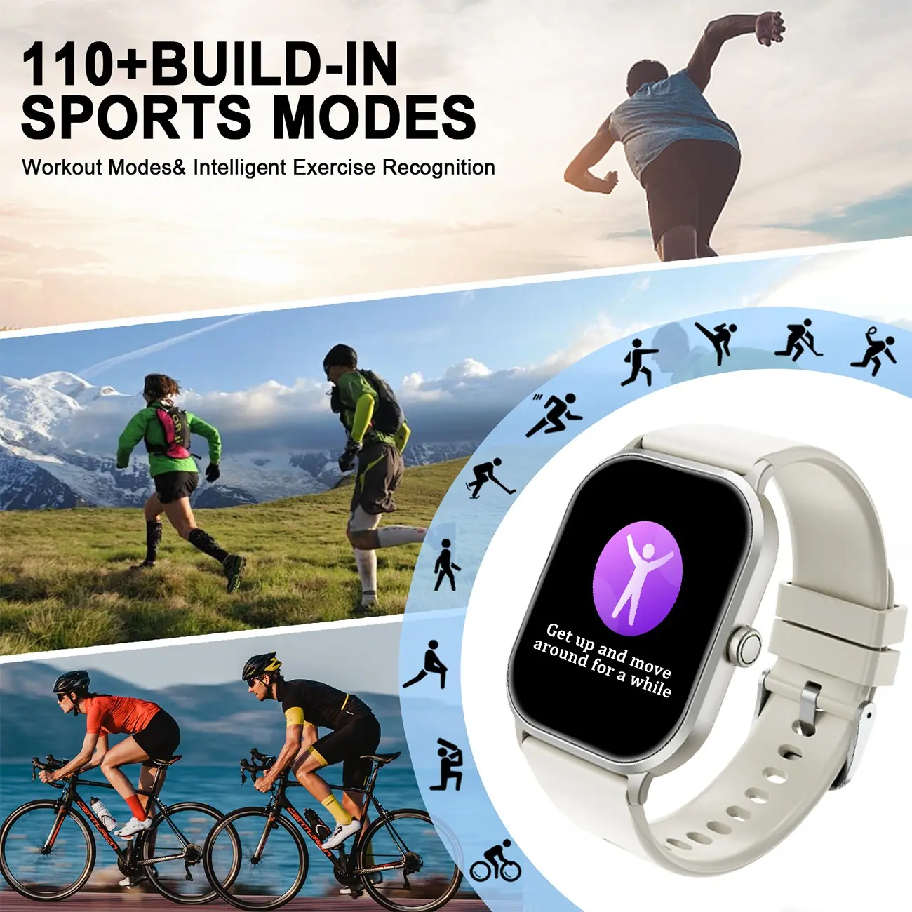 【Zinc Alloy Metal Body】1.955 Inch  Screen Smart Watch: IP68 Waterproof, Bluetooth Calling, 300mAh, Heart Rate/Sleep/Step/Health Monitoring, Remote Camera + Music + Message + Weather, Light Luxury Business Unisex, Multi-Scenario Use, Holiday Gift