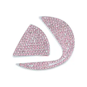 Rhinestone Car Logo Sticker, 1 Set Car Steering Wheel Decorative Sticker, Car Interior Decoration Accessories for Lexus